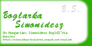 boglarka simonidesz business card